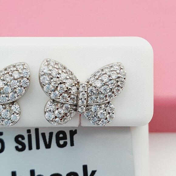 925 Sterling Silver Cubic Zirconia Earrings, U19254524 - Picture 9 of 10